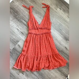 ILLA ILLA Red Floral Backless Dress